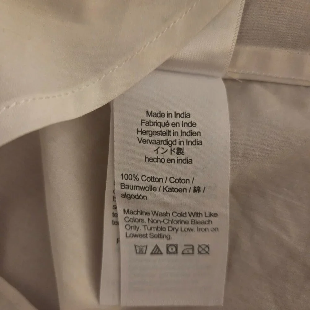 NWT J Crew Relaxed Fit Crisp Organic Cotton Poplin Button Up Shirt Size 22 White - Picture 8 of 11